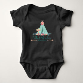 Boho Tribal TeePee-Äventyr Börjar Baby Flicka T Shirt