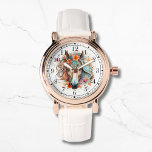 Boho Tribal Watercolor Horse Snyggt Chic Womans Armbandsur<br><div class="desc">Boho Tribal Watercolor Horse Snyggt Chic Womans Watches har en bohemisk vattenfärgshäst av blommigt. Skapat av Evco Studio www.zazzle.com/store/evcostudio</div>