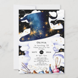 Boho Trollspö Magic Wizard Birthday Inbjudningar