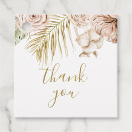 Boho Tropical Blommigt och Handflatan tack Gåvor Etiketter