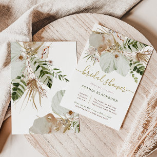 Boho Tropical Botanical Blommigt MÖHIPPA Inbjudningar