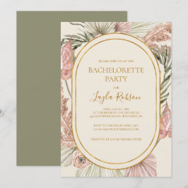 Boho Tropical Botanical | Grönt Bachelorette Party Inbjudningar