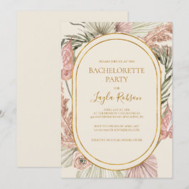 Boho Tropical Botanical | Ivory Bachelorette Party Inbjudningar