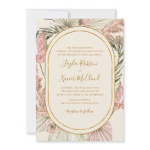 Boho Tropical Botanical Ivory Traditional Bröllop