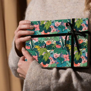 Boho Tropical Botanical Presentpapper