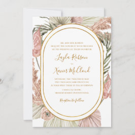 Boho Tropical Botanical | Traditionell Bröllop Inbjudningar