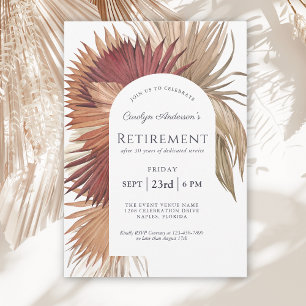 Boho Tropical Fläkt Handflatan Pension Party Inbjudningar