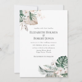 Boho Tropical Garden Wedding bjudande Inbjudningar