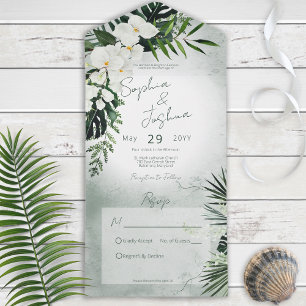 Boho Tropical Greenery Modern Grönt No Middag