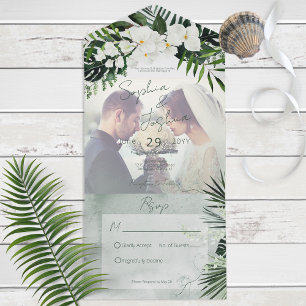 Boho Tropical Greenery Modern Photo No Middag