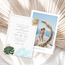 Boho Tropical Handflatan Beach Wedding