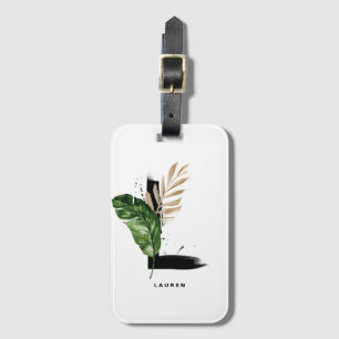 Boho Tropical Handflatan Brev L Monogram Bridesmai Bagagebricka