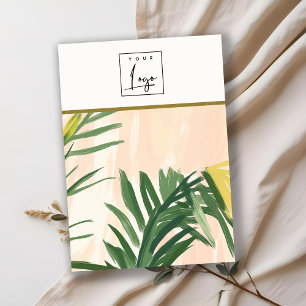 Boho Tropical Handflatan Löv Blank Jewelry Holder Visitkort