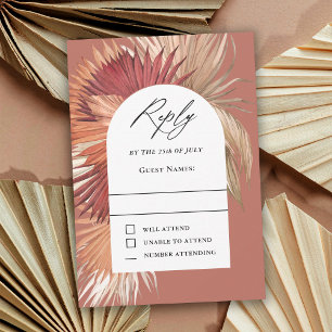 Boho Tropical Oasis Bröllop OSA Kort