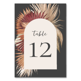 Boho Tropical Oasis Coastal Elegance Grått Bordsnummer