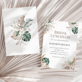 Boho Tropical Orchid Möhippa Luncheon-inbjudan Inbjudningar