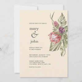 Boho Tropical Protea-inbjudan Inbjudningar