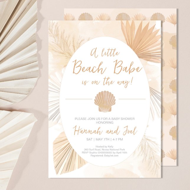 Boho Tropical Seashell Gender Neutral Baby Shower Inbjudningar (Skapare uppladdad)