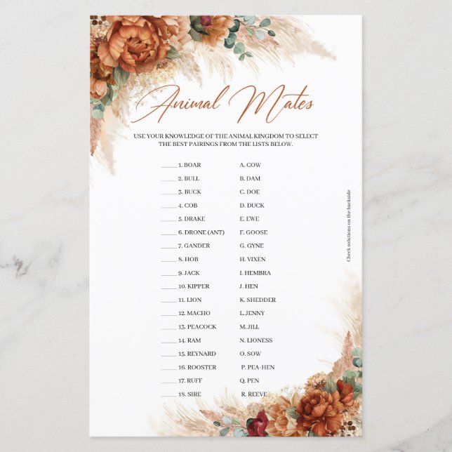 Boho tropical terracotta greenery Animal Mates (Framsida)