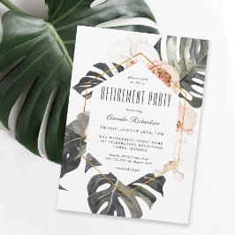 Boho Tropical Watercolor Blommigt Pension Party Inbjudningar
