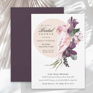 Boho Tropical Watercolor Botanical Möhippa Inbjudningar