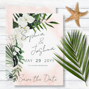 Boho Tropical Watercolor Spara datumkortet Datumet