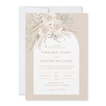 Boho Tropical Watercolor Wedding bjudande