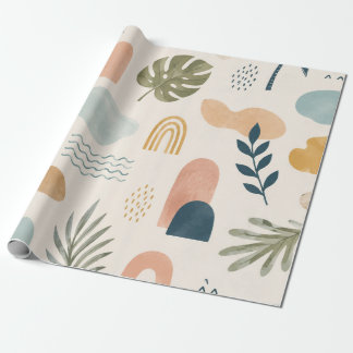 Boho Tropisk Abstrakt Presentpapper
