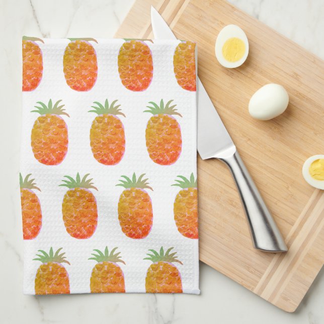 Boho Tropisk Ananas Kökshandduk (Vikt i Fjärdedel)