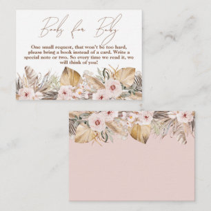 Boho Tropisk Blommig Flick Babyshower Bokbegäran Tilläggskort