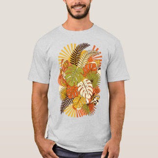 Boho Tropisk Botanisk Växter T-Shirt