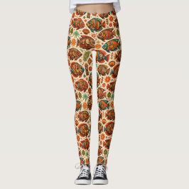 Boho Tropiska Fiskar Leggings