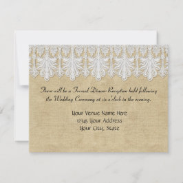 BOHO Tryckte ut Burlap i Snöre, det moderna Modet  Inbjudningar