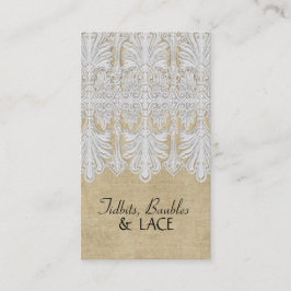 BOHO Tryckte ut Burlap i Snöre, det moderna Modet  Visitkort