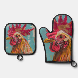 Boho Tupp Oven Mitt & Hett Pad Set