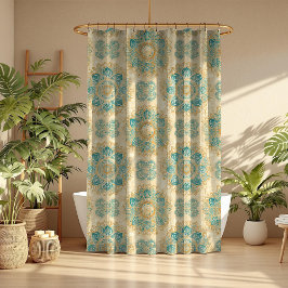 Boho Turkvoise och Sand Beige Mandala