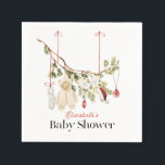 Boho Tvätt Clothes Baby Shower Pappersservett<br><div class="desc">Den här boho-neutralten-julduschinbjudan till helgdag för barn i genderna innehåller barnkläder/tvätt,  t.ex. en romper,  en strumpa,  tomthatt och ett par handskar. Anpassa den efter dina behov. Du hittar matchande produkter i min butik.</div>