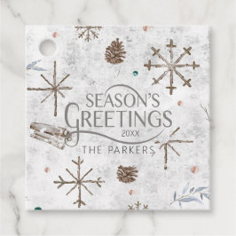 Boho Twigs & Pinecone, julnummer 986 Gåvor Etiketter