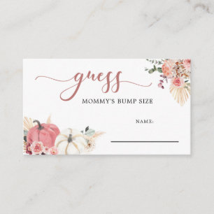 Boho Twin Rosa and White Pumpkin Mamma Bump Sign Tilläggskort