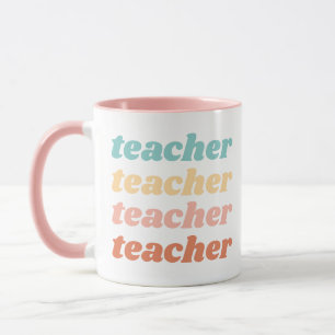Boho Typografiska läraruppskattning Mugg