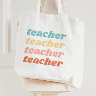 Boho Typografiska läraruppskattning Tygkasse