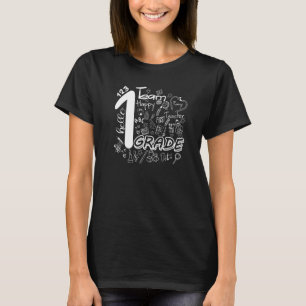 Boho Typography 1st Klass Student lärarinna tillba T Shirt