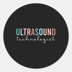 Boho Ultrasound Technolog Ultrasound Tech Runt Klistermärke