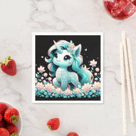 Boho Unicorn Baby Shower Pappersservett
