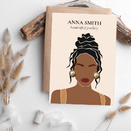 Boho unikt inkluderande Woman Stud Earring Visning Visitkort