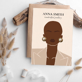 Boho unikt inkluderande Woman Stud Earring Visning Visitkort