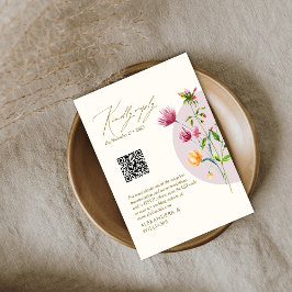 Boho Unique Vår Wildblomma Whimsical OSA Kort