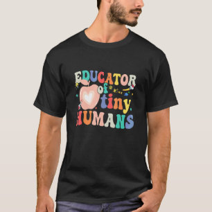Boho Utbildare Av Små Människor Vintage Första Sko T Shirt