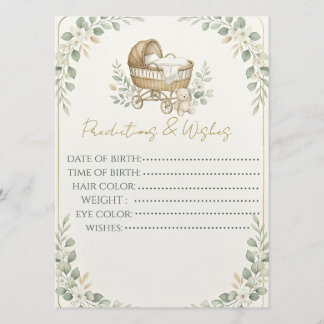 Boho-vagg för baby shower Predictions spel