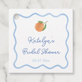 Boho Vågig Linje Citrus Huvudsqueeze Bröllopsfest Gåvor Etiketter